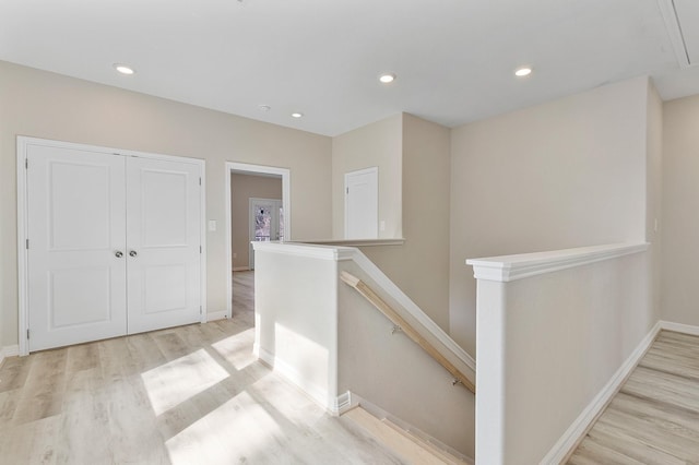 hallway featuring light hardwood / wood-style floors