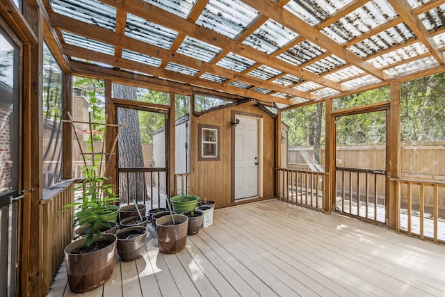 view of sunroom / solarium