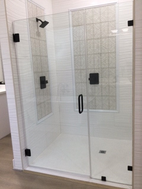 bathroom with walk in shower