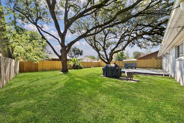 view of yard with a patio area