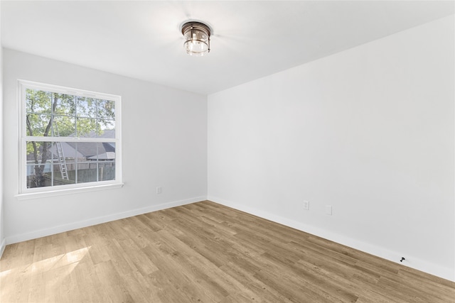 empty room featuring light hardwood / wood-style floors