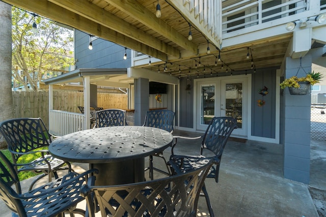 view of patio / terrace featuring a balcony