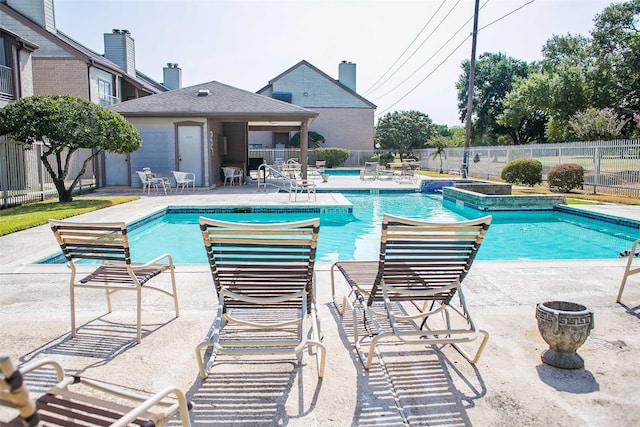 view of pool with a patio area