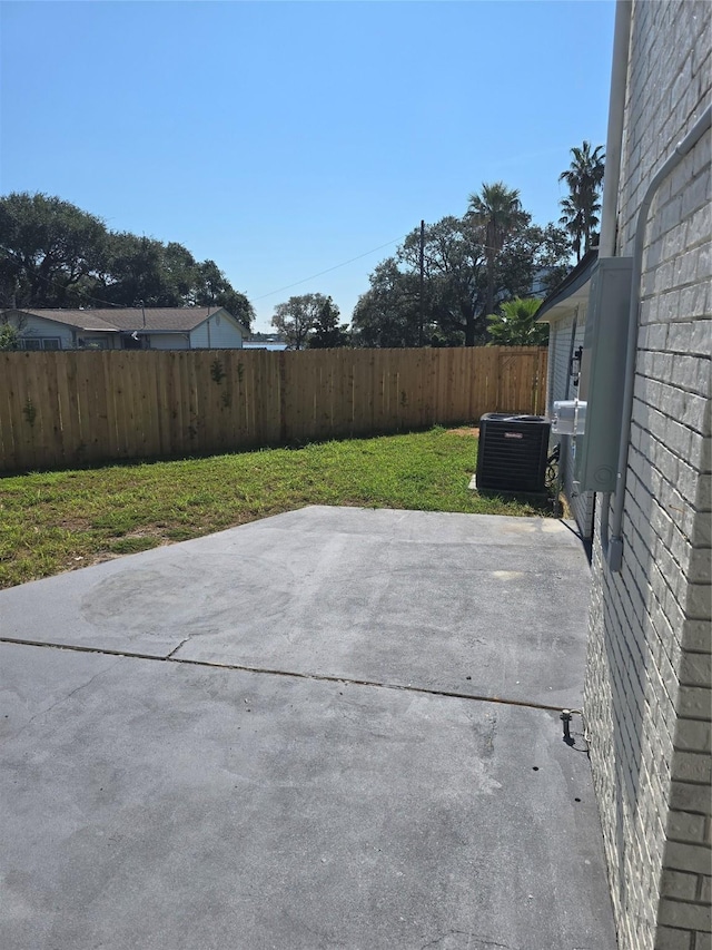 view of patio / terrace with central air condition unit