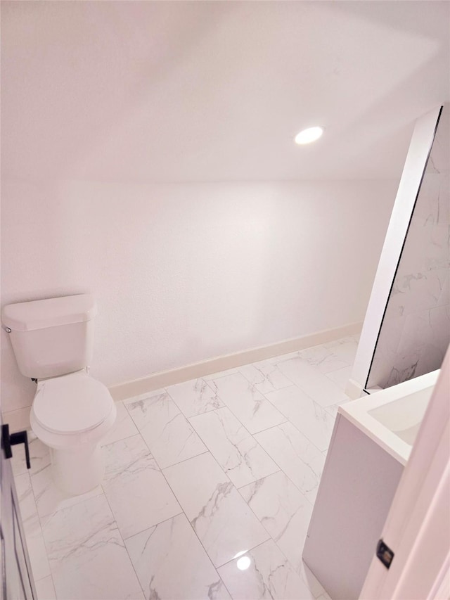 bathroom featuring toilet and vanity