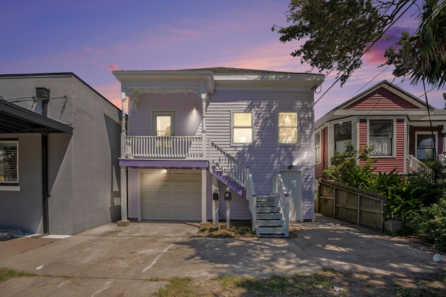 view of front of house featuring a garage