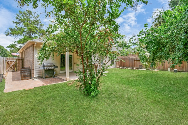 view of yard featuring a patio