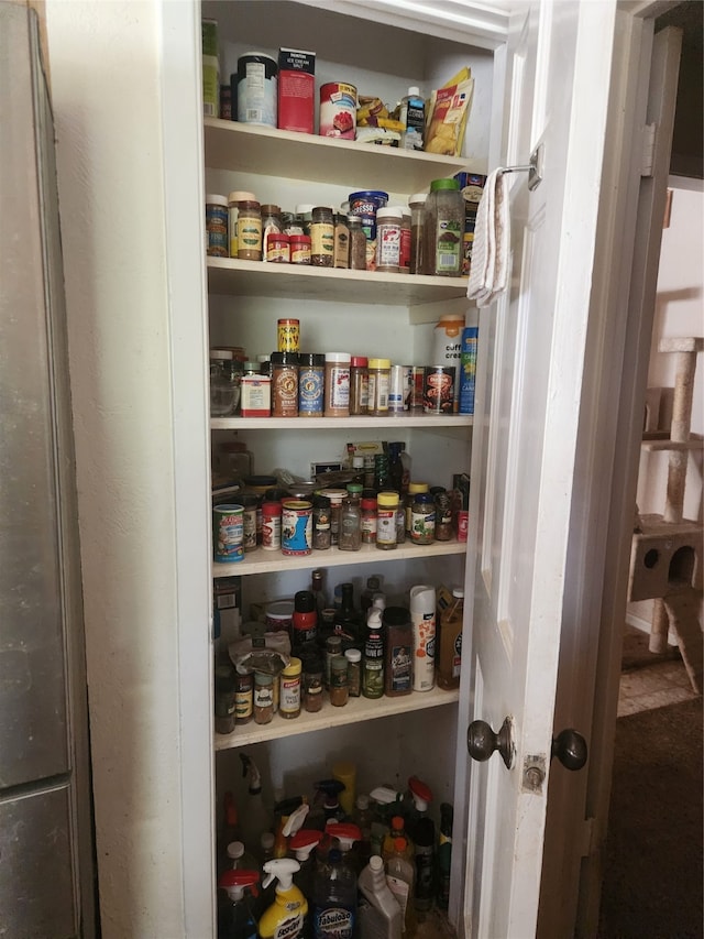 view of pantry