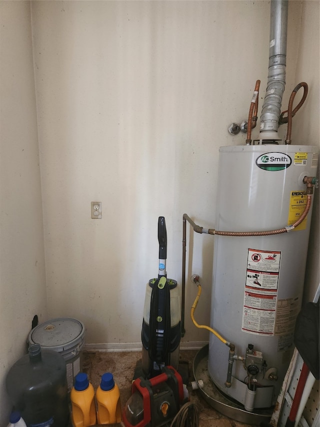 utilities featuring gas water heater