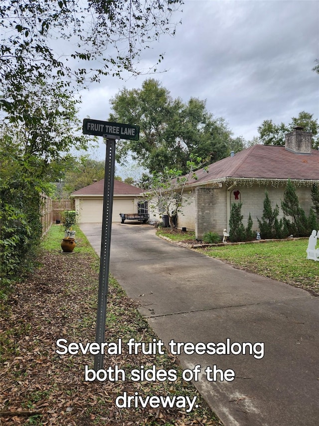 view of home's exterior with a garage