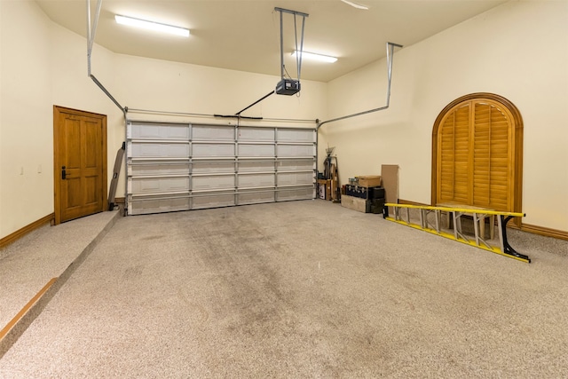 garage featuring a garage door opener