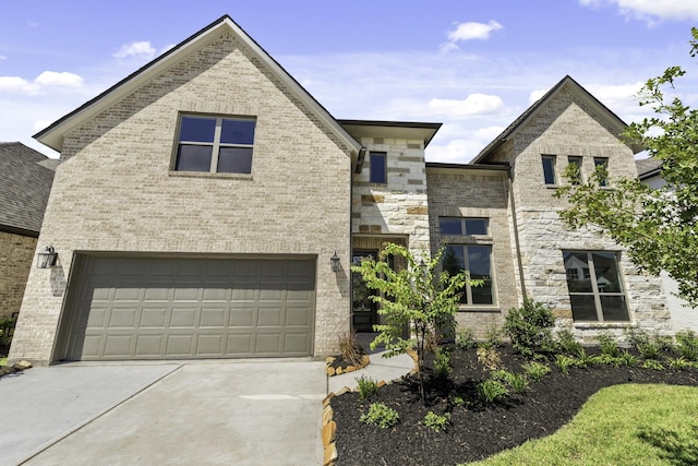 view of front facade with a garage