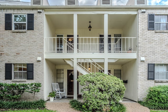 exterior space with a balcony