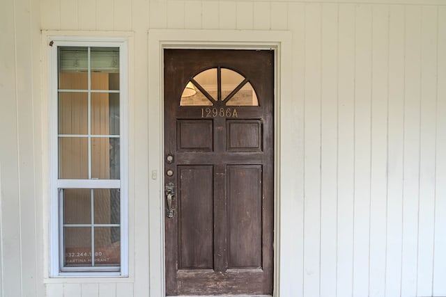 view of doorway to property