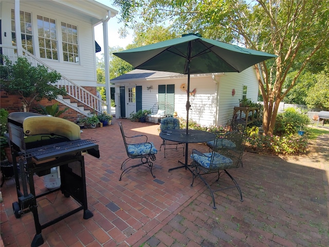 view of patio / terrace featuring area for grilling