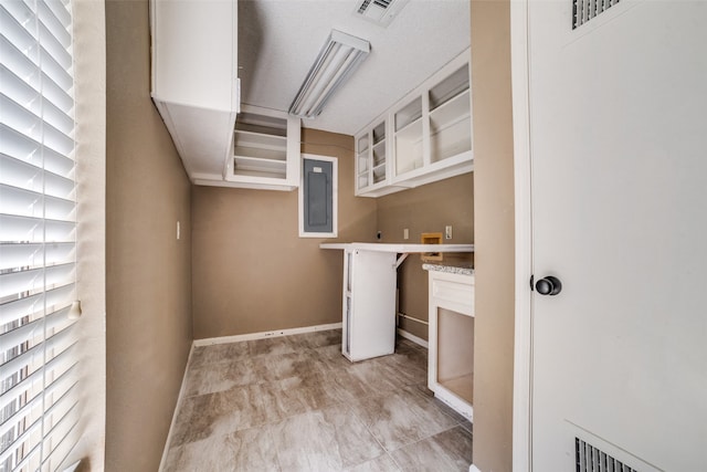 laundry room with electric panel