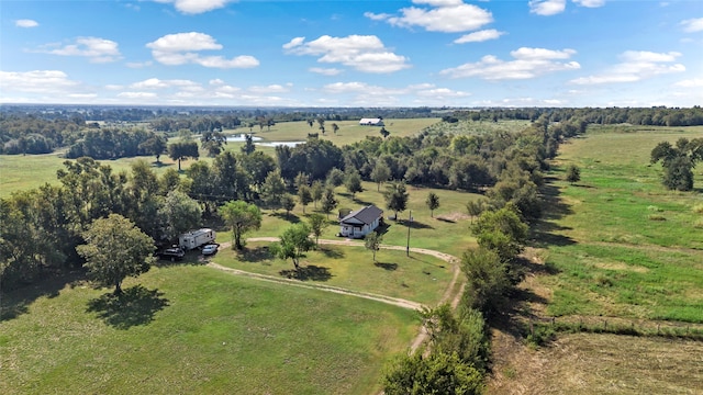 bird's eye view with a rural view