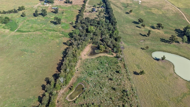 bird's eye view with a rural view