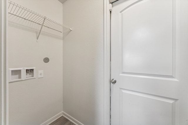 washroom with washer hookup and electric dryer hookup