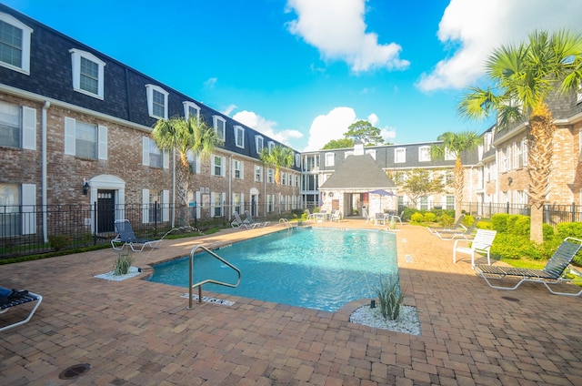 view of pool with a patio