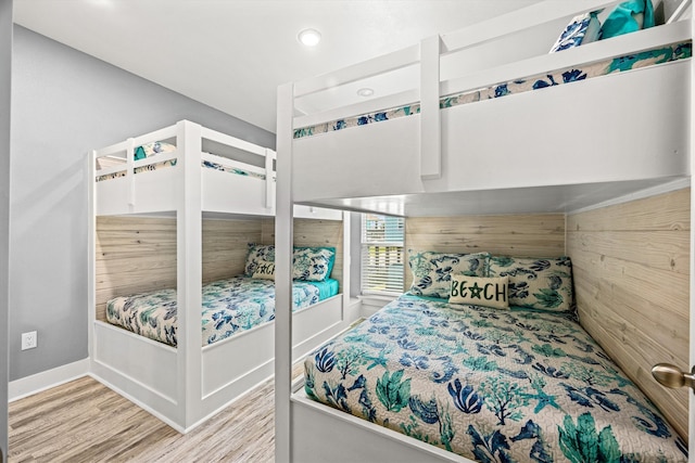 bedroom featuring light hardwood / wood-style flooring