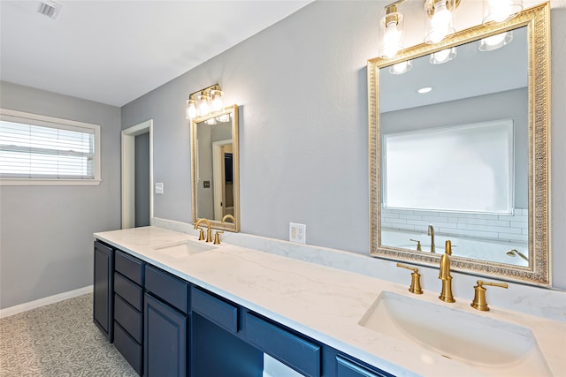 bathroom with vanity