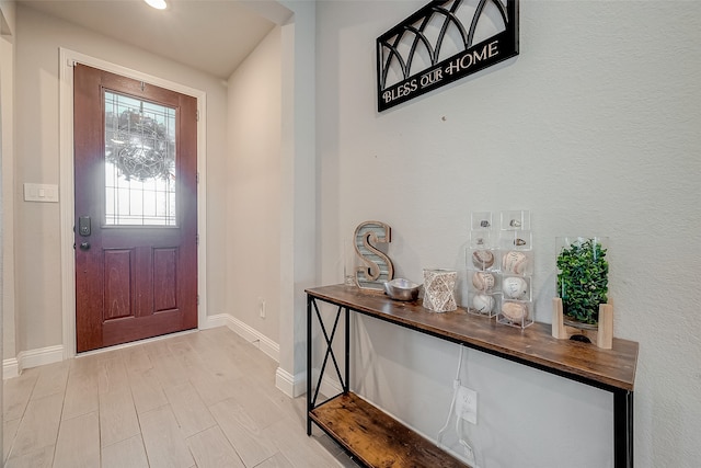 entryway featuring light hardwood / wood-style floors