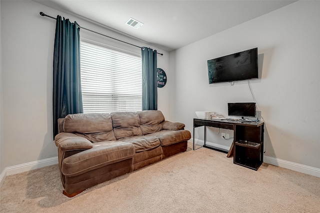 view of carpeted living room