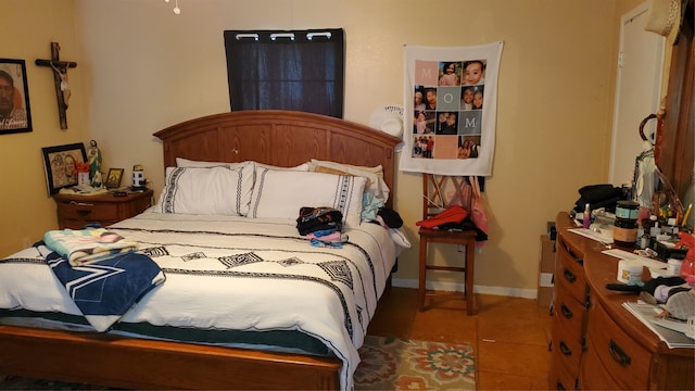 view of tiled bedroom