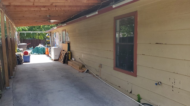 view of patio / terrace with ceiling fan