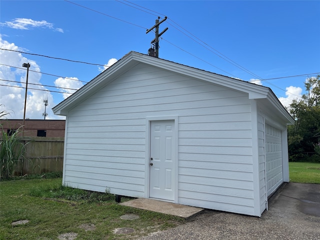 exterior space with wooden walls