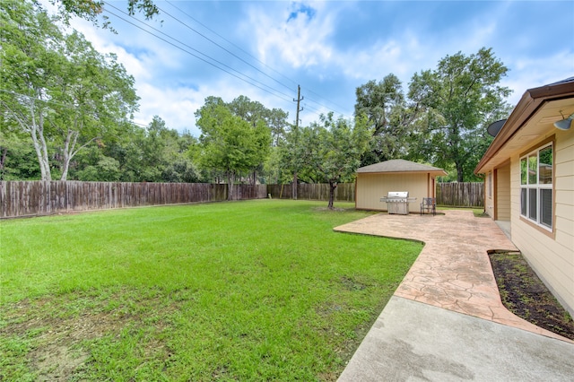 view of yard with a patio