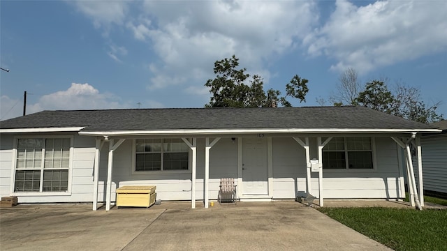 single story home featuring a patio area