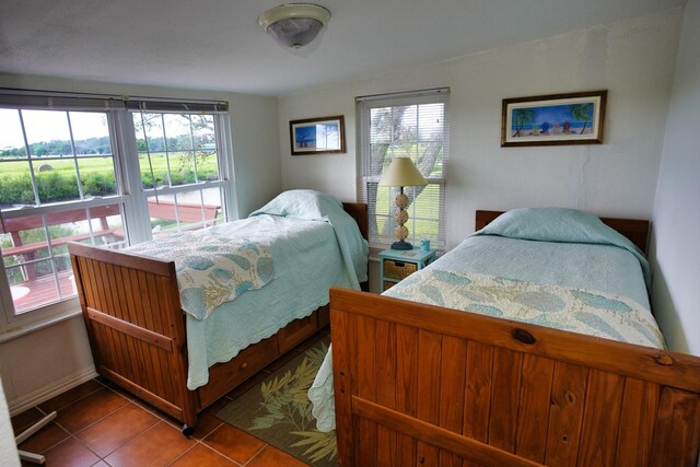 view of tiled bedroom