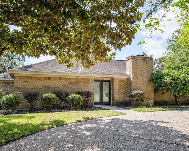 view of front of property featuring french doors