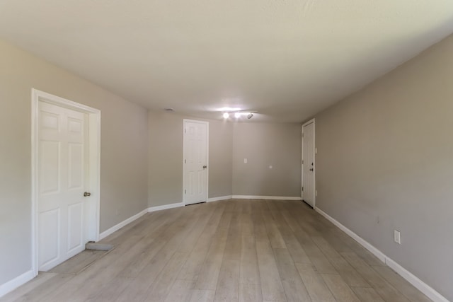 empty room featuring light hardwood / wood-style floors