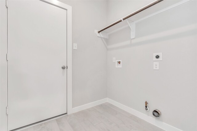 washroom featuring gas dryer hookup, hookup for a washing machine, and electric dryer hookup