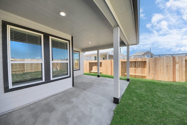 view of patio / terrace with fence