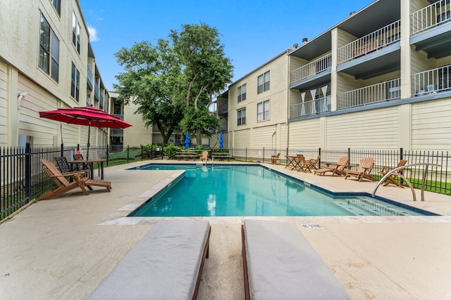 view of pool with a patio