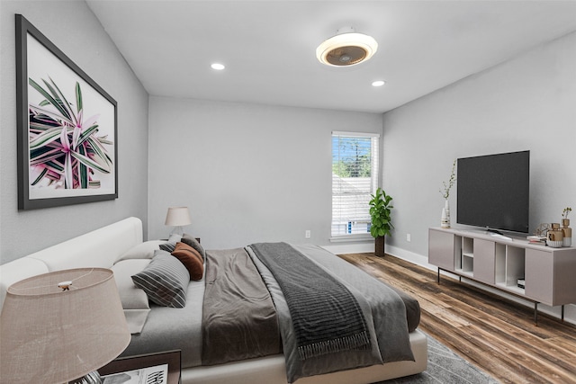 bedroom featuring wood-type flooring