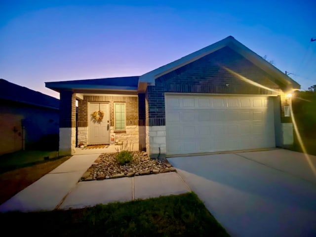 ranch-style house with a garage