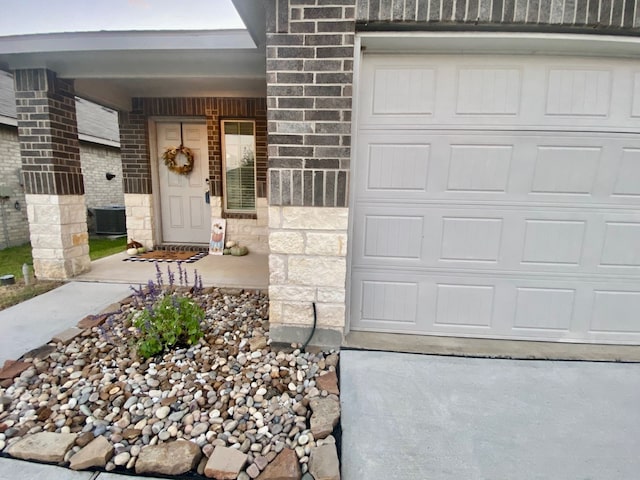 entrance to property featuring central air condition unit