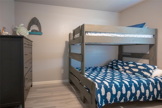 bedroom featuring light hardwood / wood-style floors