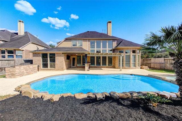 view of pool featuring a patio area