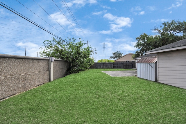 view of yard featuring a patio