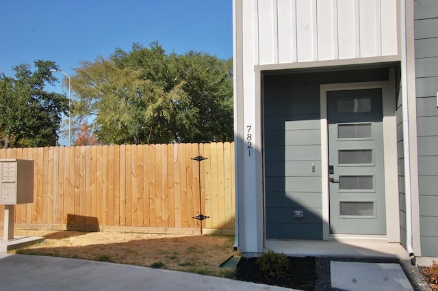 view of doorway to property