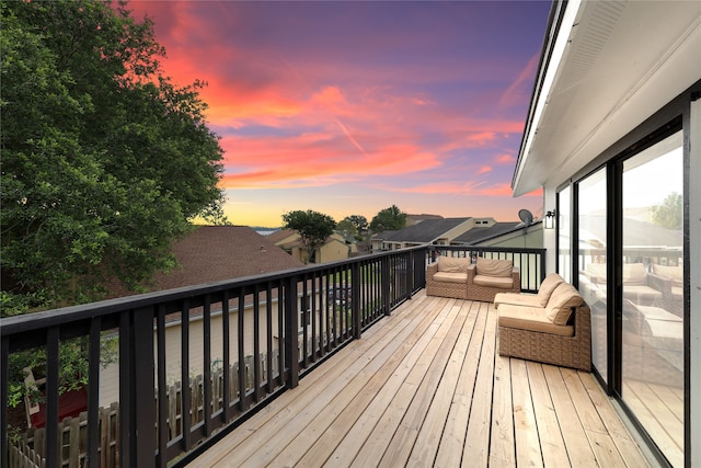 view of deck at dusk