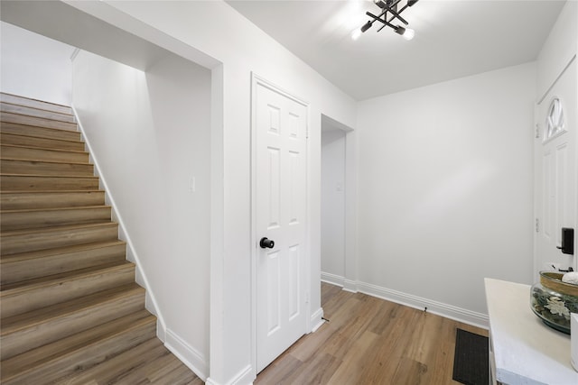 interior space featuring wood-type flooring