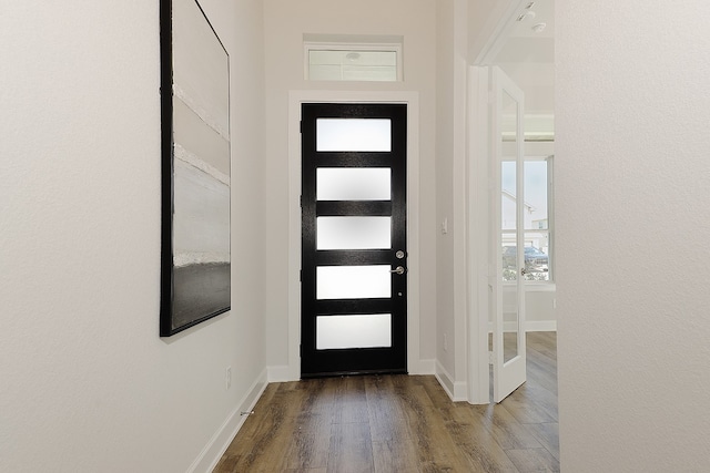 entrance foyer with hardwood / wood-style floors