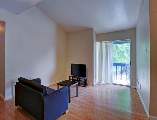 living room with light wood-type flooring